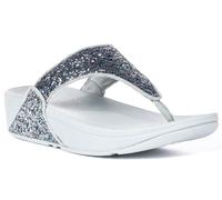 Fitflop Lulu Multi Tonale Glitter Toe-Post Sandalo Donna In Blu UK 3 - 8