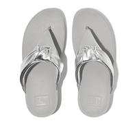 Fitflop Lulu Padded-Knot Metallic-Leather Toe-Post Slides EU 36