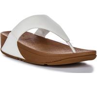 FITFLOP Lulu Pelle Minimalista Sandali Infradito Softy Tanga Donna Marrone UK 3