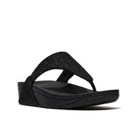 Fitflop Lulu Shimmerglitz Toe-Post Sandals, Sandali Donna, Nero, 39 EU