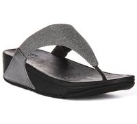 Fitflop Lulu Shimmerlux Slide Sandalo Donna In Pewter UK 3 - 8