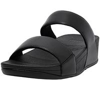 Fitflop Lulu Slide Leather, Schiebe-Sandalen Donna, Schwarz, 42 EU