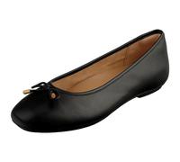 Fitflop Delicato Bow Soft Leather Ballet Flats, Scarpa Donna, Nero, 38.5 EU