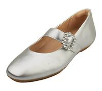 FitFlop Mary Jane Scarpe Ballerine Donna Argento - 37 EU