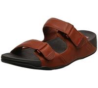 Fitflop Men's Gogh Moc Slide in Leather Sandal, Marrone scuro, 45 EU