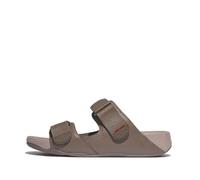 Fitflop Gogh Moc Slide in Leather, Sandali a Ciabatta Uomo, Noce, 41 EU Larga