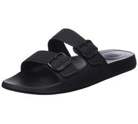 Fitflop Men's Iqushion Two Bar Adjustable Slide Sandal, Nero, 43 EU