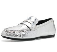 FitFlop Mocassini Delicato in pelle metallizzata increspata