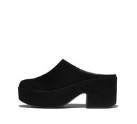 Fitflop Mules da Donna Platfforms in Pelle Scamosciata con Tacco, Tutto Nero, 40 EU