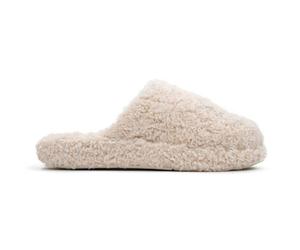 Fitflop Pantofole da Donna Iqushion D-Luxe Imbottite Teddy Slipper MulesShoe, Ice al Latte, 38 EU