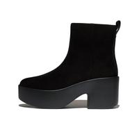 FitFlop Stivali da donna Platfforms Stivaletti con tacco in pelle scamosciata E5J EUR 37 Nero