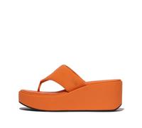 Fitflop Platfforms Wedge Toe-Post Sandals, Sandali con Zeppa Donna, Satsuma, 41 EU