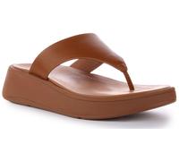 FITFLOP Punta FW4-592 F-Mode Luxe Pelle Forma Piatta Donna Sandalo Marrone UK 3