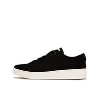 Fitflop Rally Canvas Sneakers, Scarpe da Ginnastica Donna, Nero, 42 EU