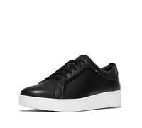 Fitflop Rally Crystal-Trim Leather Sneakers, Scarpe da Ginnastica Donna, Nero, 41 EU