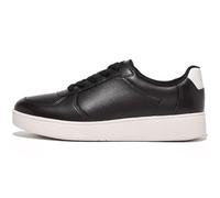 Fitflop Rally Leather Nuovo Dispositivo, Scarpe da Ginnastica Donna, Nero, 37.5 EU