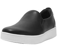 Fitflop Rally Leather Slip On Skate Sneakers, Scarpe da Ginnastica Donna, Black, 56 EU