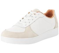 Fitflop Rally Leather/Suede Panel Sneakers, Scarpe da ginnastica Donna, Urban White/Paris Grey (FQ1-A57), 42 EU