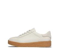 Fitflop Rally T-Toe Leather/Suede Crepe Sneakers, Scarpe da Ginnastica Donna, Beige Parigi, 38 EU