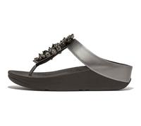 Fitflop Fino Bauble-Bead Toe-Post Sandals, Sandali Donna, Peltro Nero, 41 EU