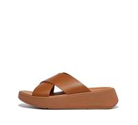 FitFlop Sandali da donna F-Mode in pelle Flatform Cross Slides FW5 EUR 40 Marrone