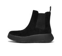 FitFlop F-Mode Leather Flatform Cross Slides, Sandali Donna, Interamente Nero, 41.5 EU