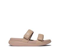 Fitflop Sandali da donna F-mode Go regolabili Flatform a due barre SlidesSlide, Beige, 41 EU