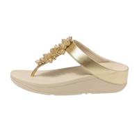 Fitflop Sandali da donna FINO Bead-Cluster Toe-Post, Platino, 39 EU, platino, 39 EU