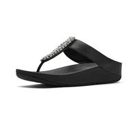 Fitflop Sandali da donna FINO con perle e cristalli, neri, 37, Nero, 37 EU