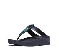 Fitflop Sandali da donna Fino Crystal Detail Metallic Toe-Post, Marina Iridescente, 40 EU