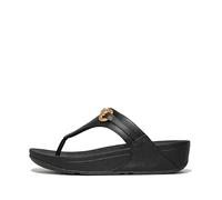 Fitflop Sandali da donna Lulu Chunky-snaffle in pelle, Nero, 37.5 EU