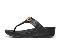 Fitflop Sandali da donna Lulu Chunky-snaffle in pelle, Nero, 43 EU