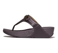 Fitflop Sandali da donna Lulu con catena quadrata in pelle, Plumberry, 37 EU