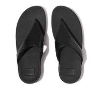 Fitflop Lulu Sequin Toe-Post Sandals, Sandali Donna, Nero, 36 EU