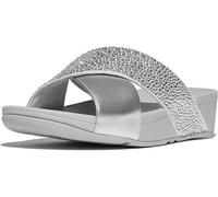FitFlop Sandali da donna Lulu Crystal-Mix Metallic Cross Slides JE2 EUR 37 argento