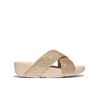 Fitflop Sandali da donna Lulu Glitterdust Cross SlidesSlide, Oro, 41 EU