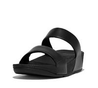 Fitflop Sandali da donna Lulu in pelle con zeppa, Tutto nero, 40 EU