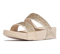 Fitflop Sandali da donna Lulu Multi-Tonal Glitter Slides, Platino Argento, 43 EU