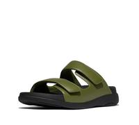 Fitflop Sandali da uomo F-Mode Go Mens regolabili a due barre scorrevoli, fogliame verde, 42 EU