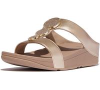 FitFlop Sandali donna Halo Bead-Circle Metallic H-Bar Slides HJ2 EUR 36 Beige