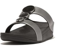 FitFlop Sandali donna Halo Bead-Circle Metallic H-Bar Slides HJ2 EUR 36 Nero