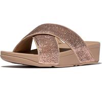 FitFlop Sandali donna Lulu Crinkled-Shimmer Cross Slides E1B EUR 41 Beige