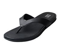 Fitflop Gracie Leather Flip-flops, Sandali bassi Donna, All Black Eo8 090, 39 EU