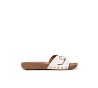 Fitflop Iqushion Adjustable Buckle Leather Slides, Sandali a Ciabatta Donna, Bianco, 40 EU