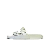 Fitflop Sandali Iqushion iridescenti da donna con fibbia a due barre, Sagebrush Skywash Blu, 40 EU