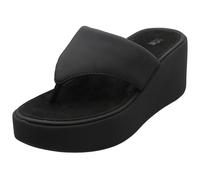 Fitflop Platfforms Wedge Toe-Post Sandals, Sandali con Zeppa Donna, Nero, 39 EU