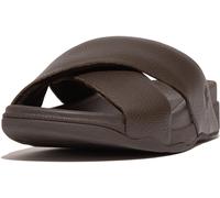 FitFlop Sandali Surfer Uomo in pelle burattata con scivoli incrociati HA6 EUR 45 Marrone