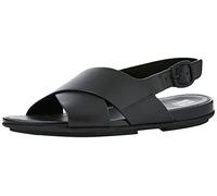 Fitflop Sandalo da donna Gracie Cross StrapFlat, Tutto nero, 36 EU