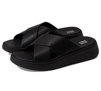 FitFlop Sandali da donna F-Mode in pelle Flatform Cross Slides FW5 EUR 38 Nero