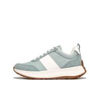 Fitflop F-Mode Flow Fabric/Suede/Leather Flatform Sneakers, Scarpa Donna, Mix Blu Menta, 36 EU